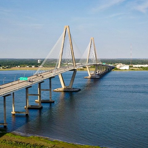 a bridge over a body of water