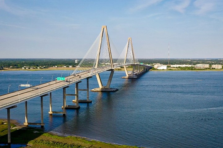 a bridge over a body of water