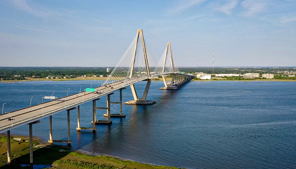a bridge over a body of water